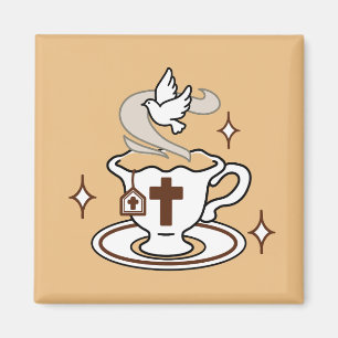 Life Is Sweet with Jesus – Christian Faith Tea Cup Magnet
