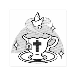 Life Is Sweet with Jesus – Christian Faith Tea Cup Self-inking Stamp