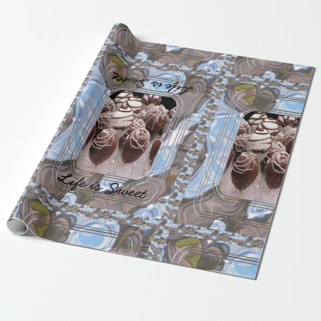Life is Sweet Wrapping Paper (Unrolled)