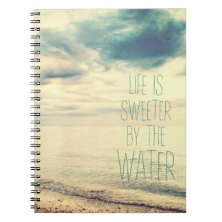 Life Is Sweeter Beach Scene Notebook