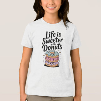 Life Is Sweeter With Doughnuts | Kids Tri-Blend Shirt