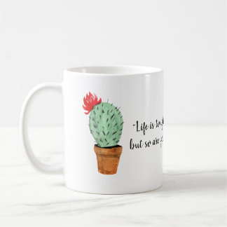 Life is Tough but So are You Hedgehog Cactus Coffee Mug