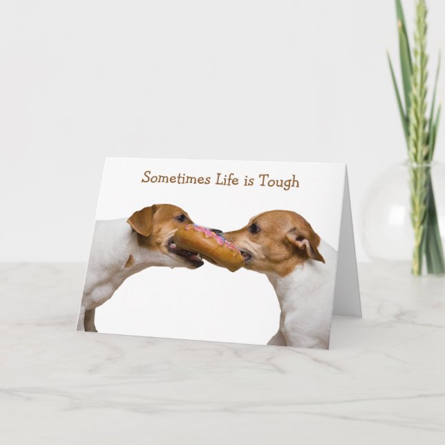 Life is Tough Jack Russell Terrier Greeting  Card (Front)