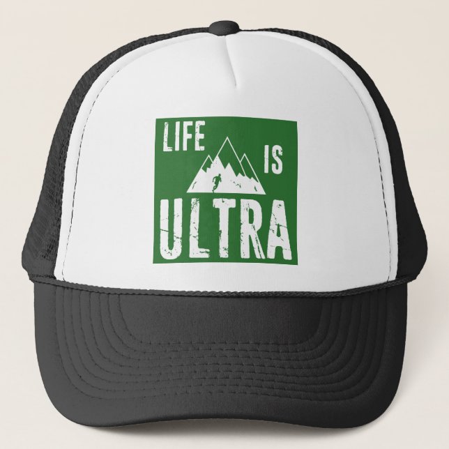 Life Is Ultra Running Trucker Hat (Front)