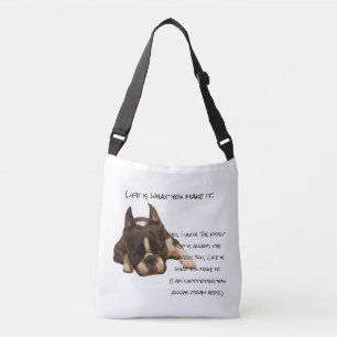 Life is what you make it crossbody bag