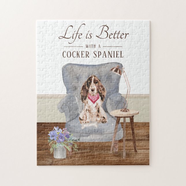 Life Is With A Cocker Spaniel Jigsaw Puzzle (Vertical)