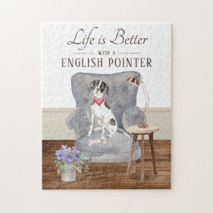 Life Is With A English Pointer Jigsaw Puzzle