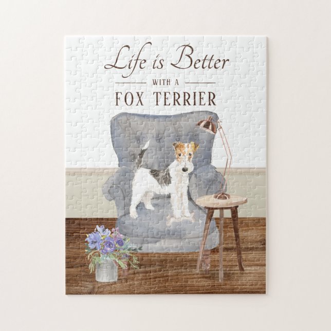 Life Is With A Fox Terrier Jigsaw Puzzle (Vertical)