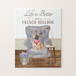 Life Is With A French Bulldog Jigsaw Puzzle