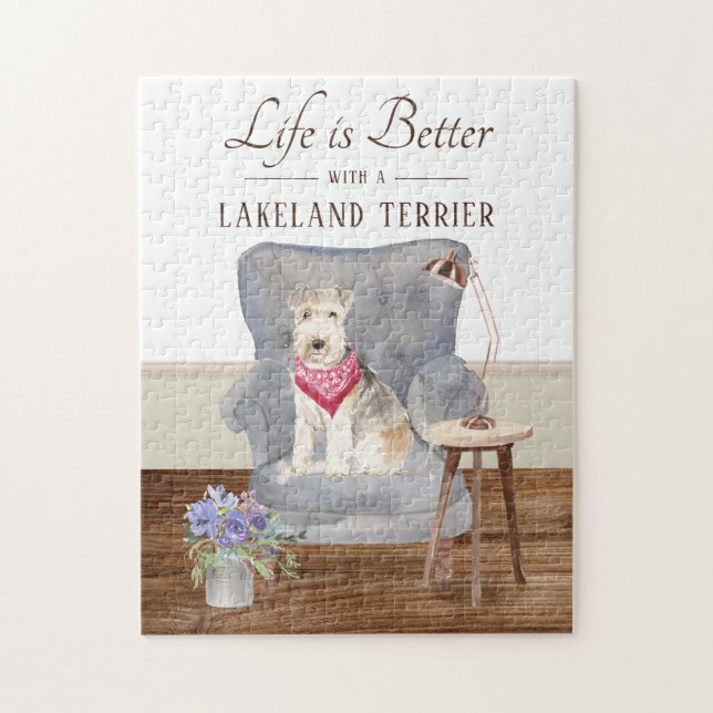 Life Is With A Lakeland Terrier Jigsaw Puzzle (Vertical)