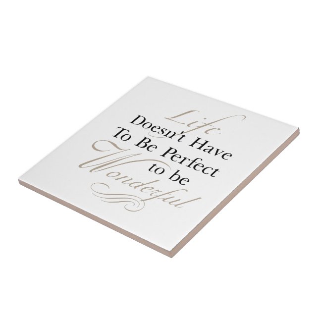 Life is Wonderful Quote Tile (Side)