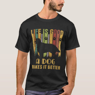 Life Isgood A Dog Makes It Better Vintage White La T-Shirt