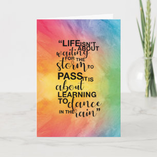 "Life isn't about" quote Card