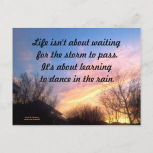 LIFE ISN'T ABOUT WAITING POSTCARD