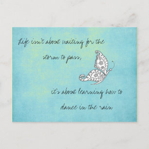 Life isn't about Waiting Quote Postcard