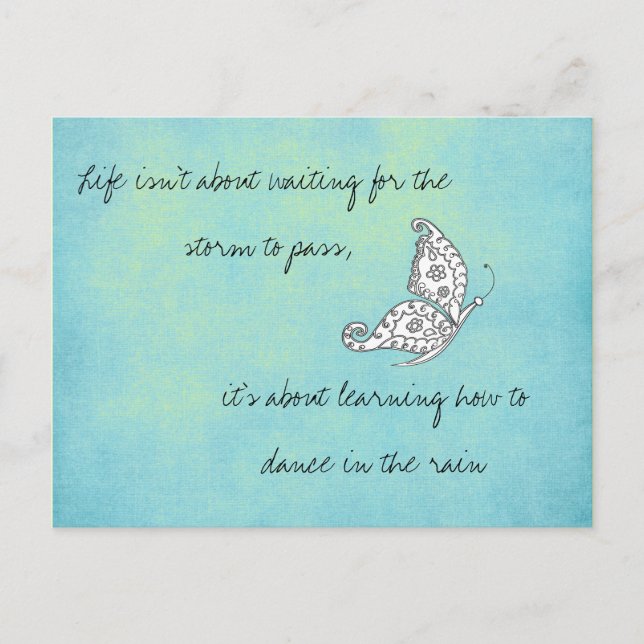 Life isn't about Waiting Quote Postcard (Front)