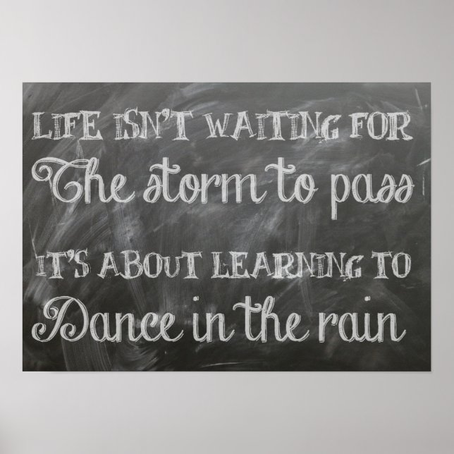 Life isn't waiting for the storm to pass poster (Front)