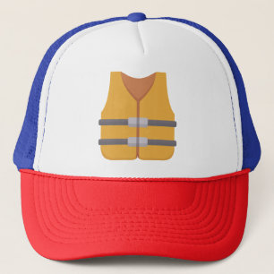 Life jacket trucker hat