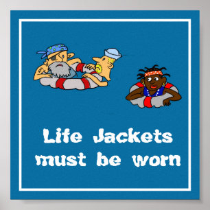 Life Jackets must be worn poster