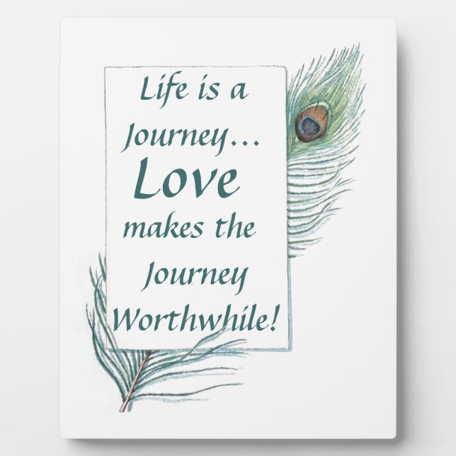 Life Journey Love Worthwhile Vintage Plaque (Front)