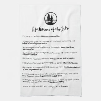 Life Lessons of the Lake kitchen towel