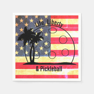 Life Liberty & Pickleball USA Napkin