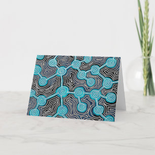 Life Lines Aboriginal style abstract pattern Card
