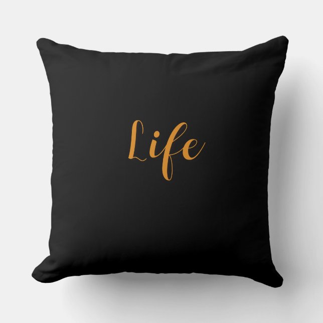  Life Logo Black      Cushion (Front)