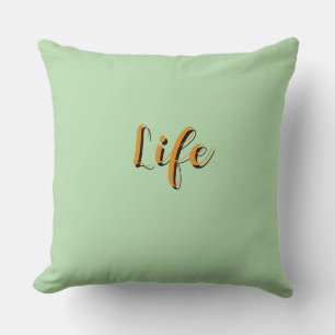 Life Logo Lt Green Cushion