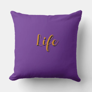 Life Logo Purple Cushion