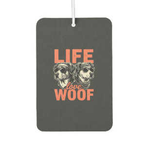 Life Love Woof Dog Lover Car Air Freshener
