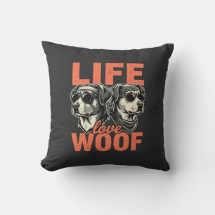 Life Love Woof Dog Lover Cushion