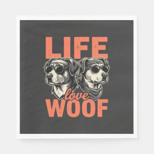 Life Love Woof Dog Lover Napkin