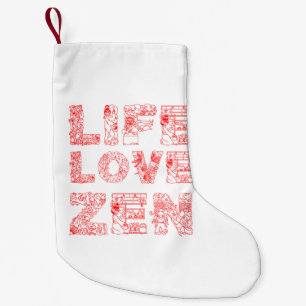 Life, Love, Zen Small Christmas Stocking