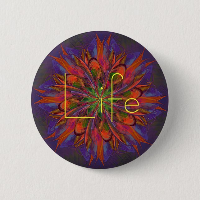 Life Mandala 6 Cm Round Badge (Front)