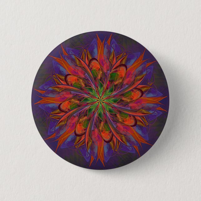 Life Mandala 6 Cm Round Badge (Front)