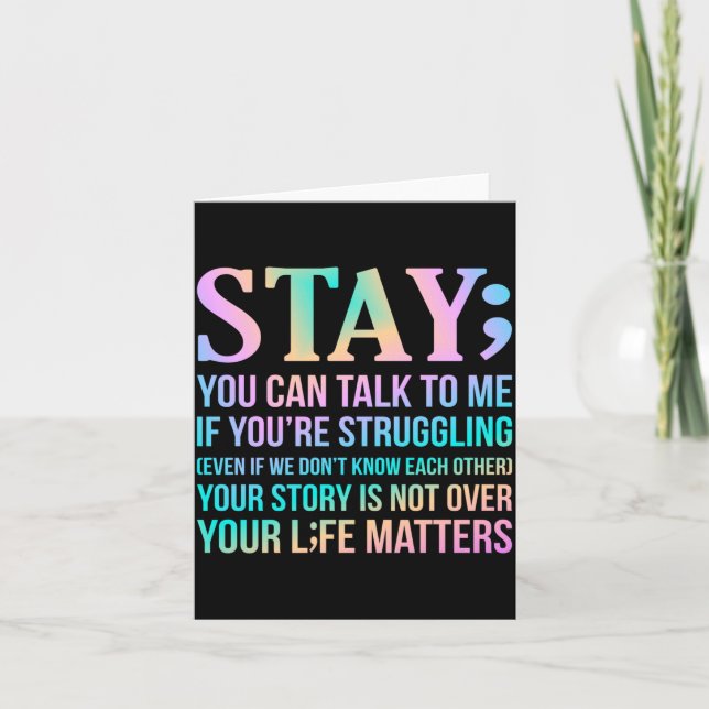 Life Matters Happy Awareness Support Graphic Card (Front)
