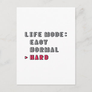 Life Mode Hard Postcard