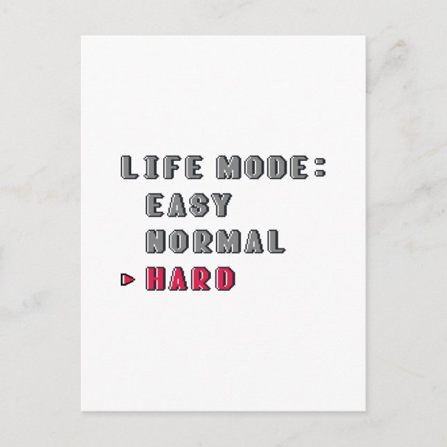 Life Mode Hard Postcard (Front)
