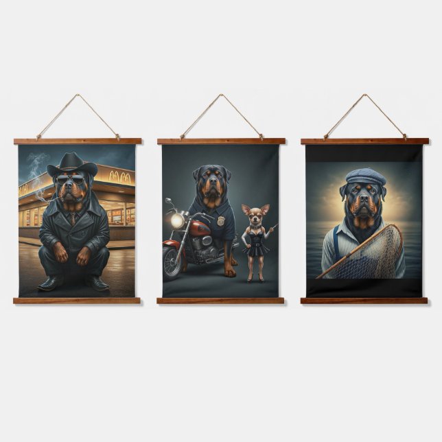 Life Moments with Maximus the Rottie Hanging Tapestry (Triple)