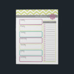 Life. More Organised. Meal Planning Notepad<br><div class="desc">This is the perfect way to keep track of your weekly meals for your family.  Easily tears away to take with you on your shopping trips and then hang on your fridge or in your pantry.</div>