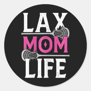 Life Mum Lacrosse Lax Player Daughter Son Stick Ba Classic Round Sticker
