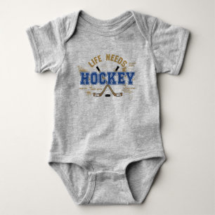 Life Needs Hockey Infant Baby Bodysuit