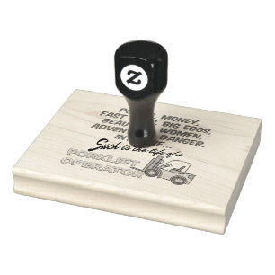 Life of a Forklift Operator Rubber Stamp