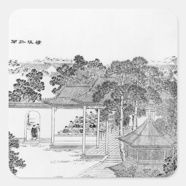 Life of a Mandarin Square Sticker (Front)