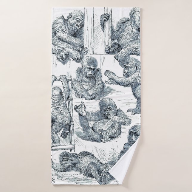 Life of a Young Gorilla Bath Towel Set (Bath Towel)