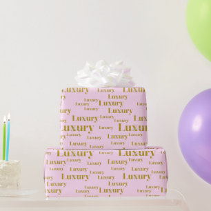 Life of Luxury Pink and Gold Wrapping Paper