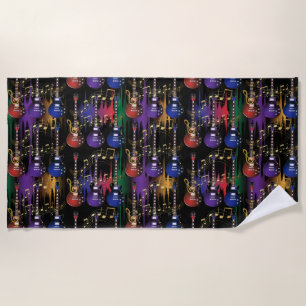Life of Music -  Guitar Beach Towel