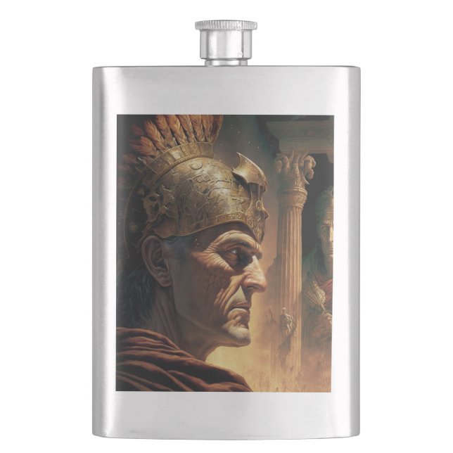 Life of Nicias and Crassus Hip Flask (Front)