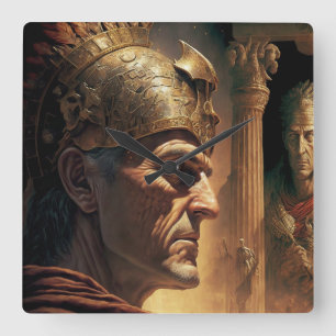 Life of Nicias and Crassus Square Wall Clock